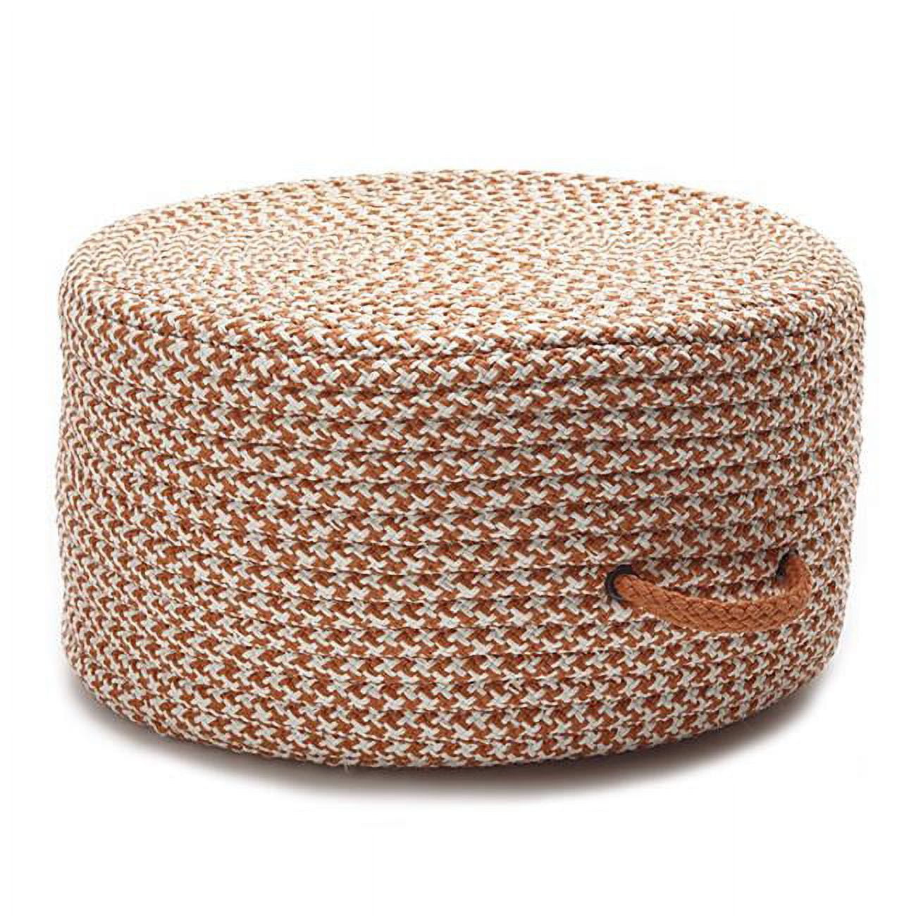 Colonial Mills 20" Orange Handmade Round Outdoor Pouf Ottoman - Walmart.com