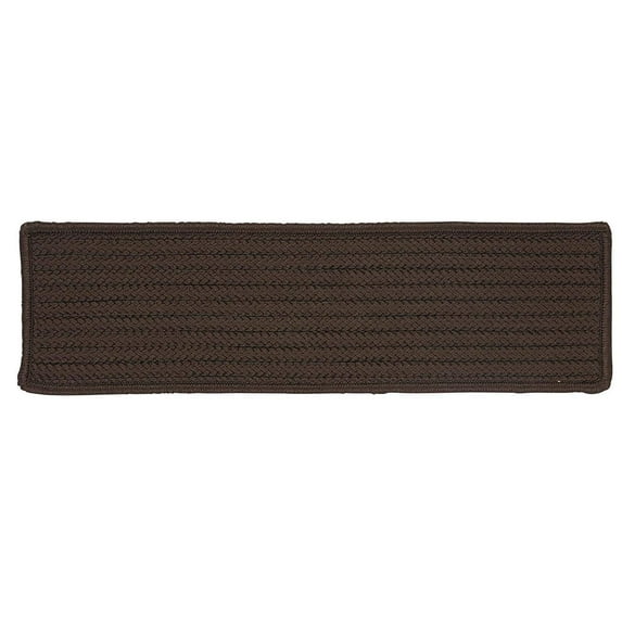 Colonial Mills 28" Gray Solid Braided Stair Tread Reversible Rectangular Rug