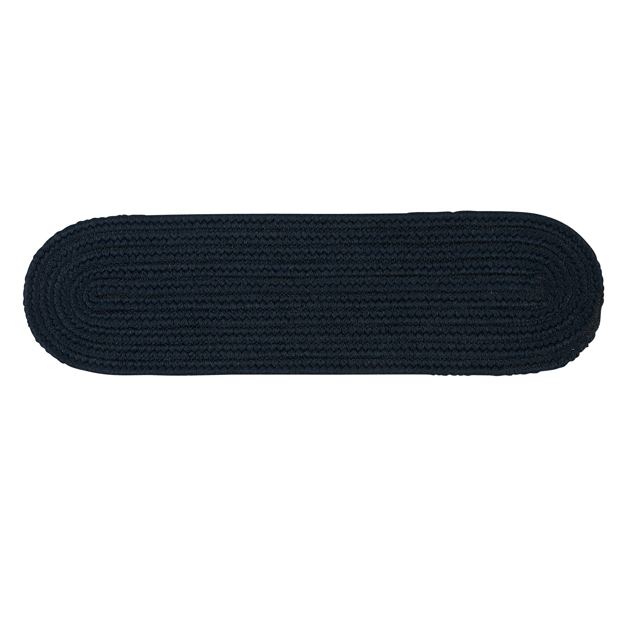 Colonial Mills 28" Navy Blue Handmade Braided Stair Tread Rug