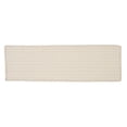 thumbnail image 1 of Colonial Mills Ticking Stripe Oval Braided Neutral Area Rug 15"X15" (SET 4), 1 of 5