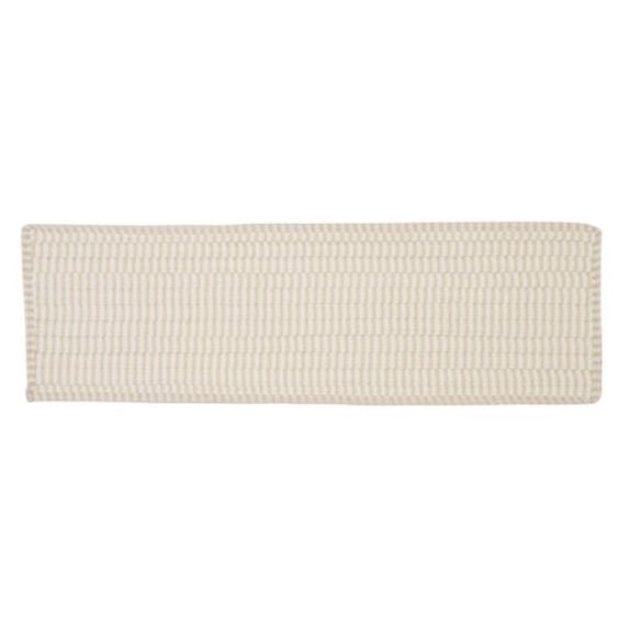 Colonial Mills Ticking Stripe Oval Braided Neutral Area Rug 15"X15" (SET 4)