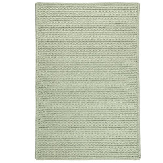 Colonial Mills 3' x 5' Sea Green Handmade Braided Rectangular Area Throw Rug