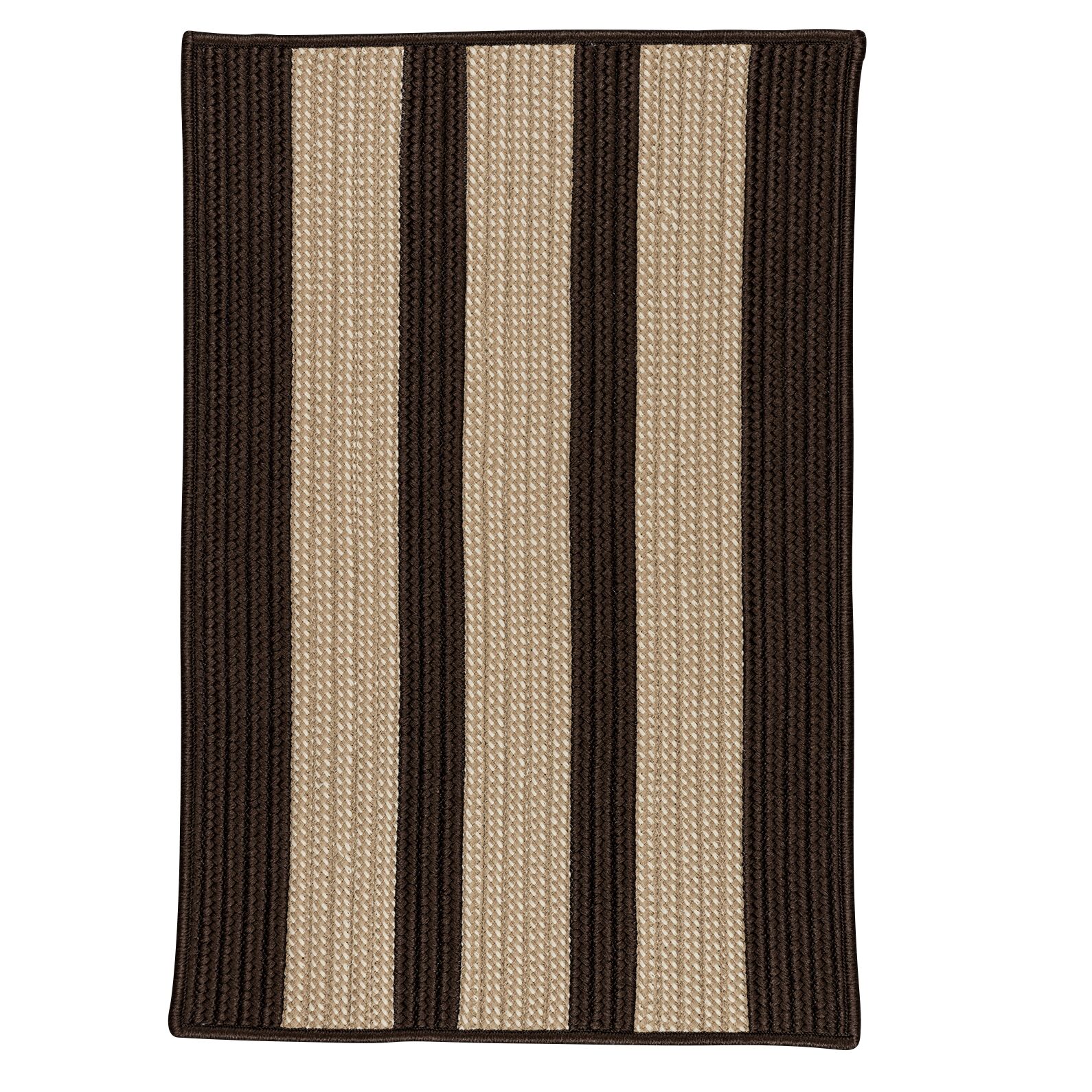Colonial Mills 3'x5' Brown and Beige Handcrafted Rectangular Braided ...