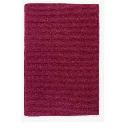 Colonial Mills 4' Red Square Handmade Braided Area Throw Rug
