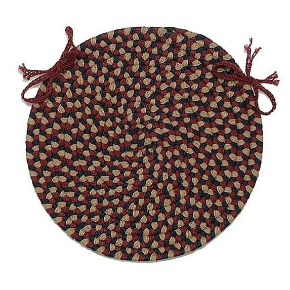 Colonial Mills 5 ft. Brook Farm Round Area Rug - Burgundy