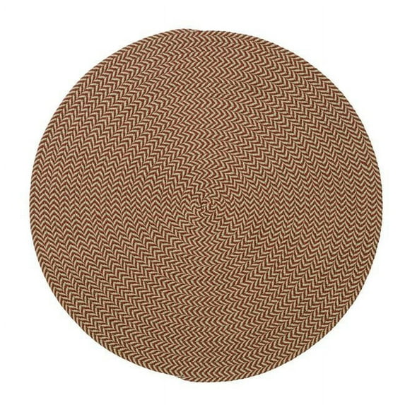 Colonial Mills 55 x 55 in. Chevron Christmas Under-Tree Reversible Round Rug - Green & Red
