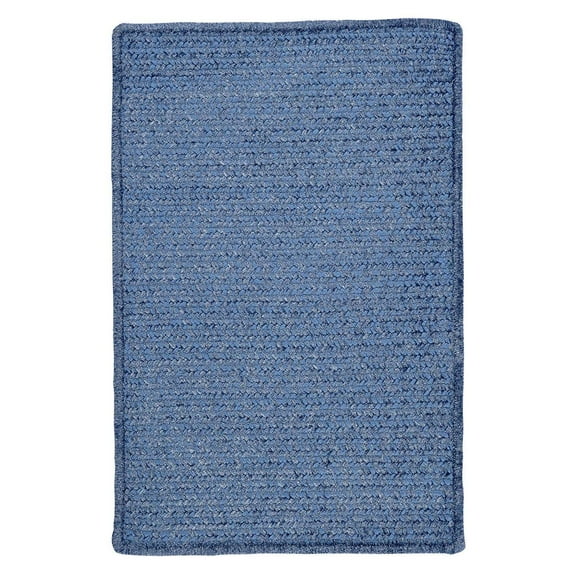 Colonial Mills 8' Petal Blue Square Braided Area Throw Rug