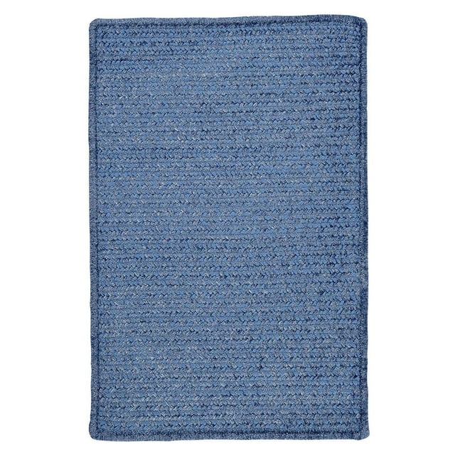 Colonial Mills 8' Petal Blue Square Braided Area Throw Rug
