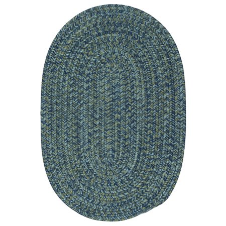 Colonial Mills 8' x 10' Royal Blue All Purpose Handmade Reversible Oval Mudroom Area Throw Rug