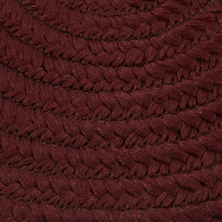 Colonial Mills 9' x 11' Burgundy Red All Purpose Handcrafted Reversible Oval Outdoor Area Throw Rug