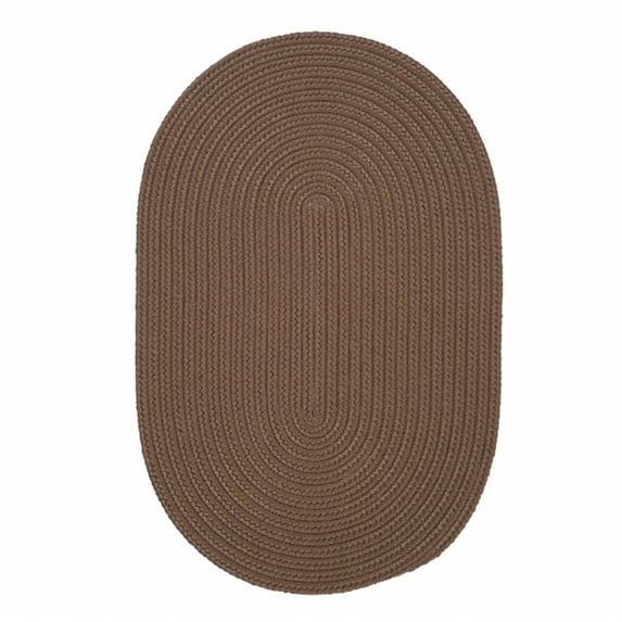 Colonial Mills 9' x 11' Light Brown Solid Handcrafted Outdoor Reversible Area Throw Rug