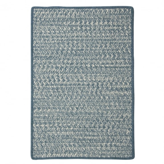 Colonial Mills 9' x 12' Blue and White All Purpose Handcrafted Reversible Rectangular Outdoor Area