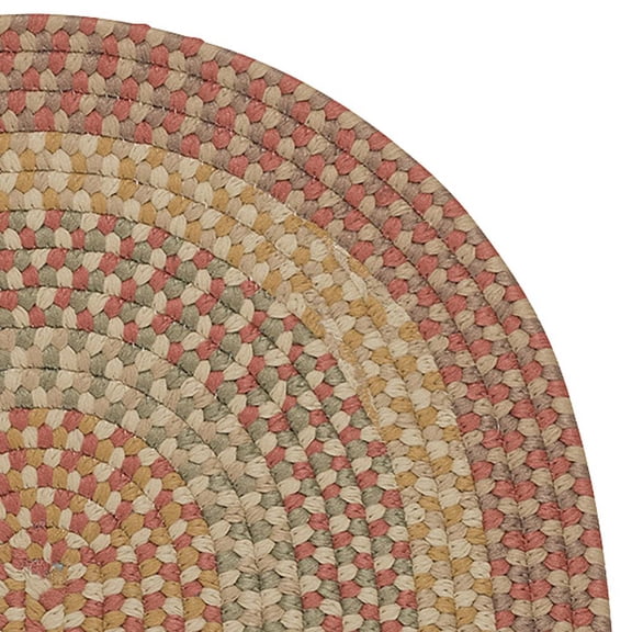 Colonial Mills 9' x 12' Brick Red and Gray All Purpose Handcrafted Reversible Oval Outdoor Area