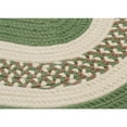 thumbnail image 1 of Colonial Mills 9' x 12' Moss Green and White Reversible Oval Handcrafted Accent Area Rug, 1 of 2