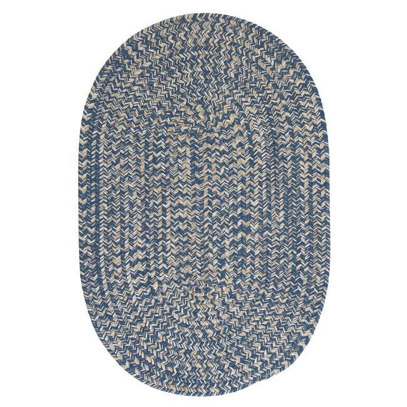 Colonial Mills 9 x 12 ft. Tremont Braided Rug, Denim