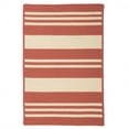 thumbnail image 1 of Colonial Mills 9' x 9' Terracotta Red and Beige All Purpose Striped Handcrafted Reversible Square, 1 of 2