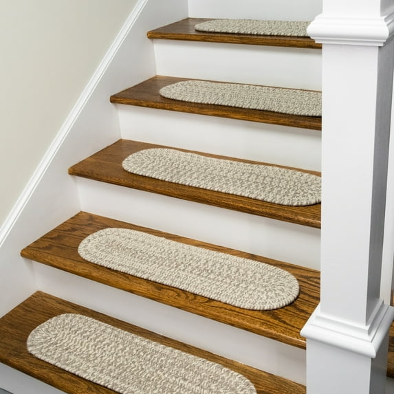 Colonial Mills All Natural Woven Tweed Stair Treads - Dark Gray 8"x28" (SET 13)