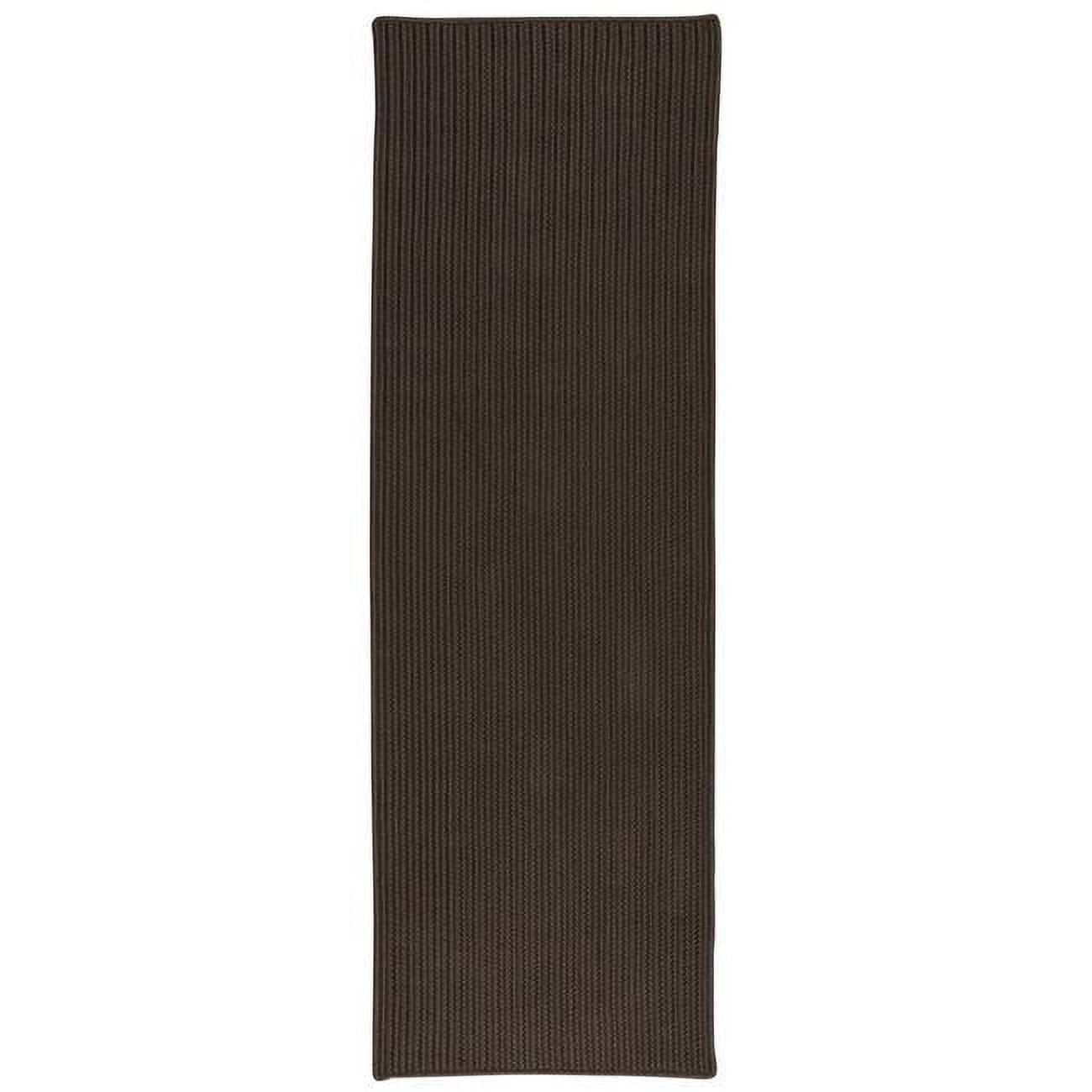 Mink Brown Braided Reversible Synthetic Runner Rug 2'x5'