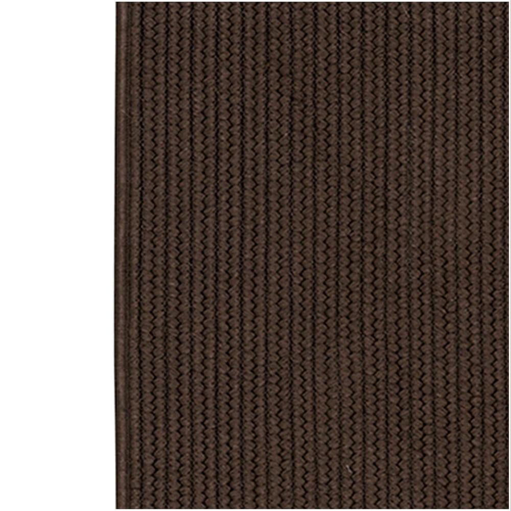 Mink Brown Braided Reversible Synthetic Runner Rug 2'x5'