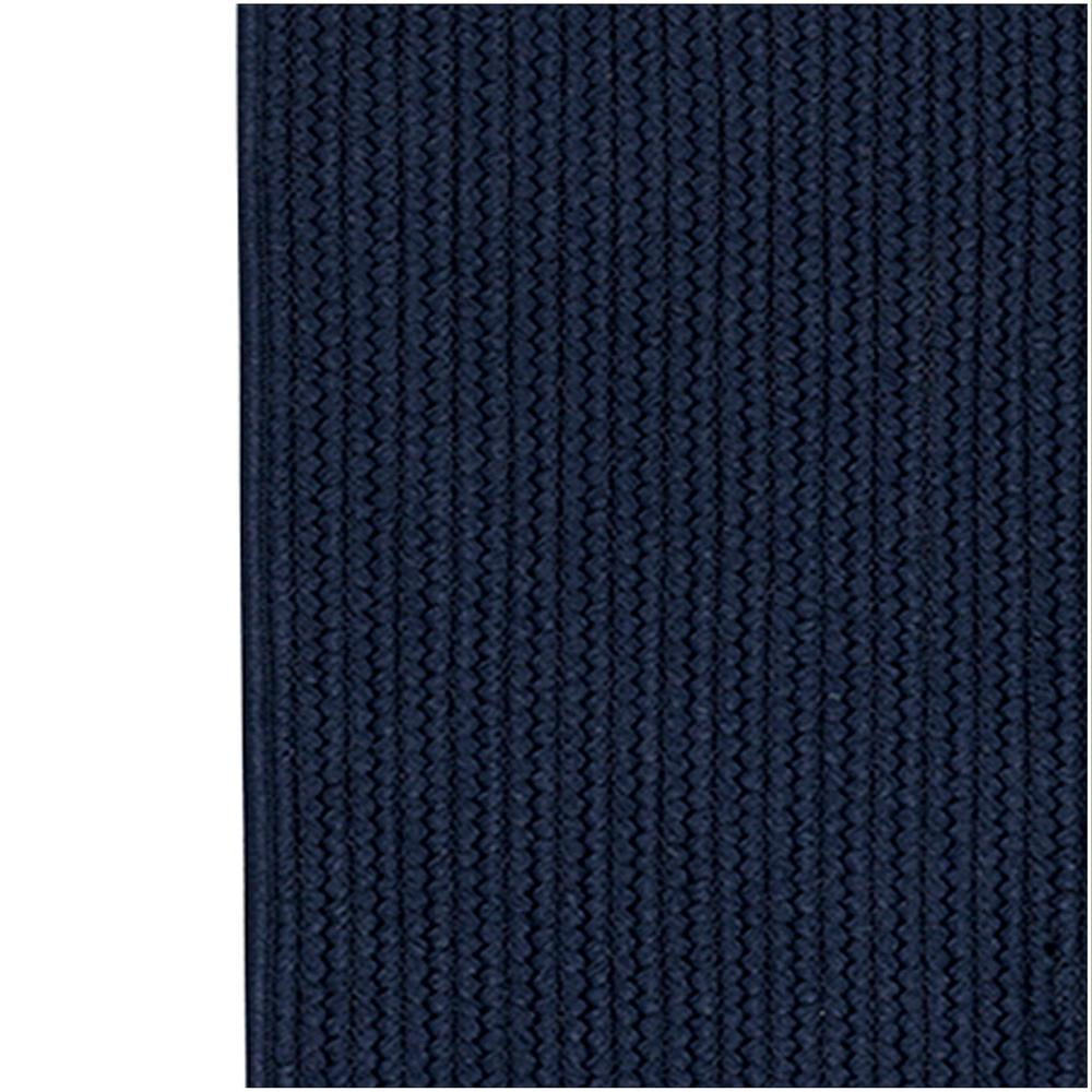Navy Blue Braided Synthetic Runner Rug 2' x 9'