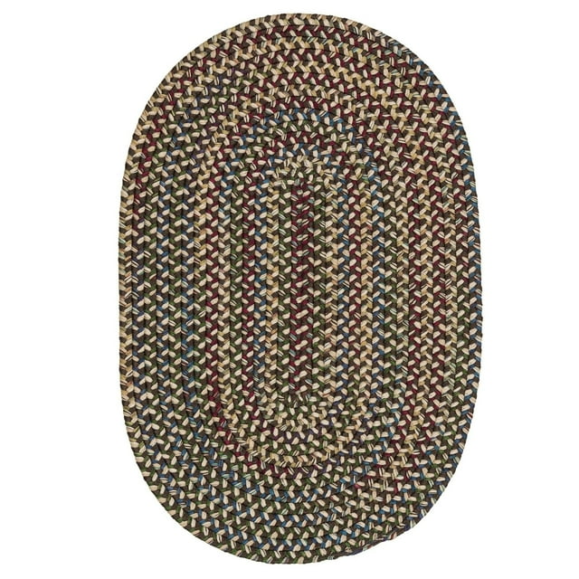 Colonial Mills  Amherst Handcrafted Braided Area Rug Cinnamon 11'x14' 10' x 14' Red Oval