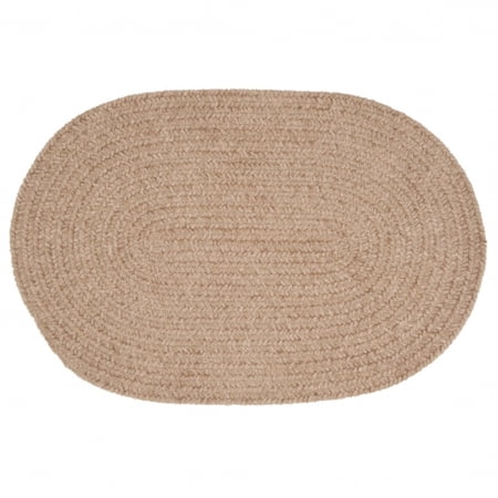 BF07R027X046 Barefoot Chenille Bath Rug - Sand 2'3"x3'10" Rug, 50% Polypropylene/50% Polyester - Oval.