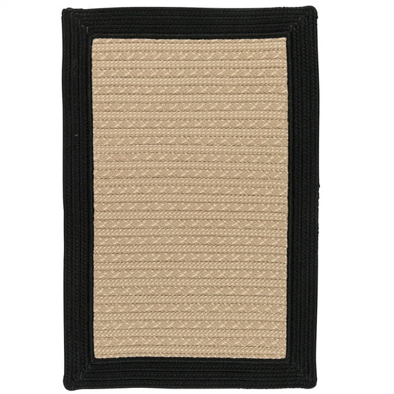 Colonial Mills 3' x 5' Black Farmhouse Rustic-Style Braided Rug