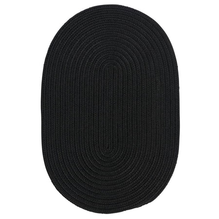 Colonial Mills 7' Black Modern Casual Braided Rug