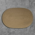thumbnail image 1 of 2' x 3' Brown Braided Oval Area Throw Rug, 1 of 2