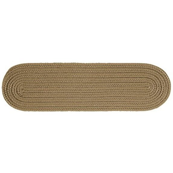 Colonial Mills 28" Coffee Brown Handmade Braided Stair Tread Rug