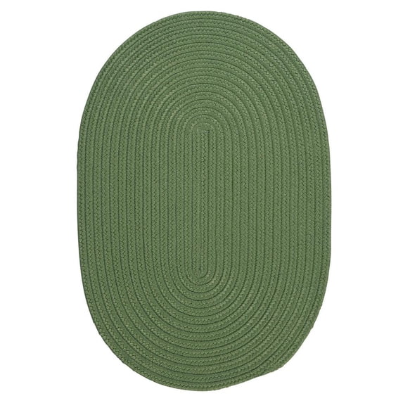Colonial Mills 2' x 7' Moss Green Oval Handmade Braided Area Runner Rug