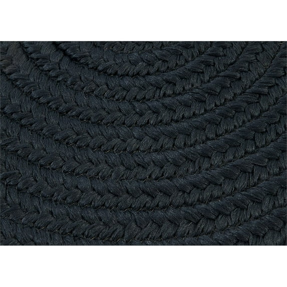 10' Navy Blue Reversible Round Braided Area Rug