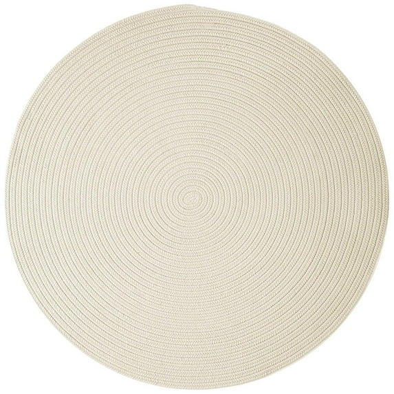 10' White Modern Casual Braided Rug