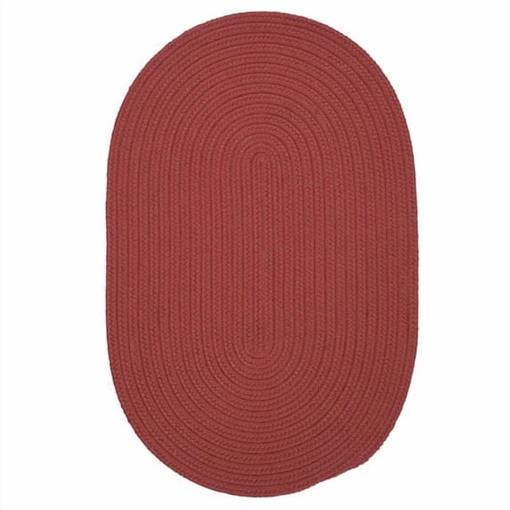 2' x 6' Terracotta Red Reversible Braided Runner Rug