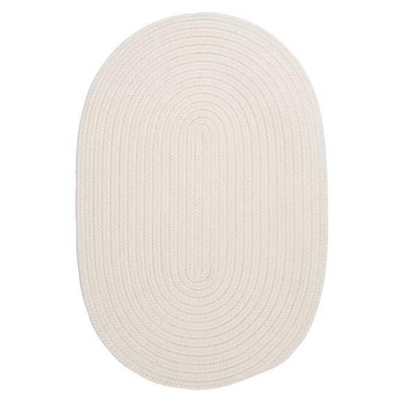 Colonial Mills 5' x 8' White Modern Casual Braided Rug