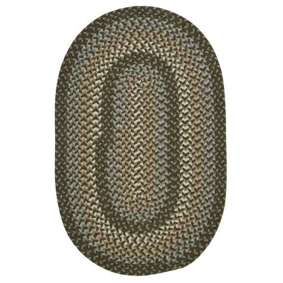 Colonial Mills Boston Common Braided Green Area Rug 2x6