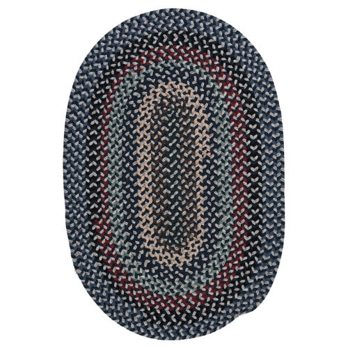 BC52R024X144 Boston Common - Winter Blues 2x12 Rug, 75% Polypropylene/25% Wool - Runner (Oval).