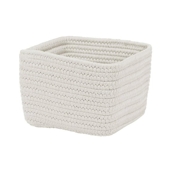 Colonial Mills Braided Craft Basket - Powder White 12"x12"x8"