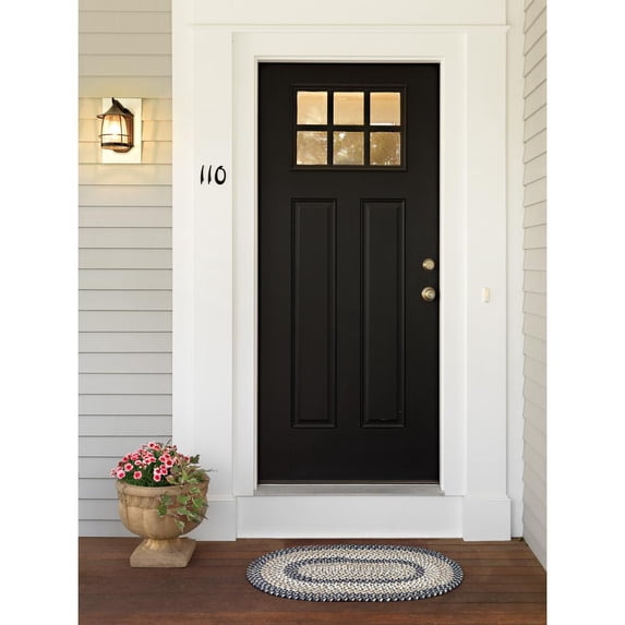 BX59R060X060 Braxton - Navy 5x5 Rug, 100% Polypropylene - Round.
