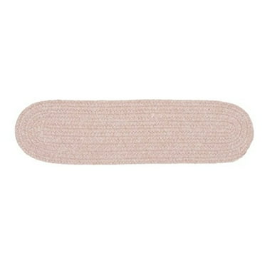 Colonial Mills Bristol Braided Wool blend Oval Stair Treads Oatmeal 8"x28" (SET 13)