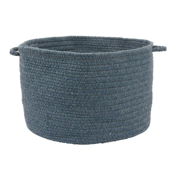 Colonial Mills 18" Blue Handmade Braided Storage Basket