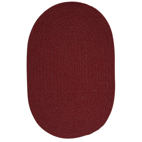 Colonial Mills 6' x 9' Red Reversible Oval Area Throw Rug