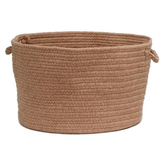 WL45A014X010 Bristol - Mocha 14"x14"x10" Basket, 75% Polypropylene/25% Wool - Round.