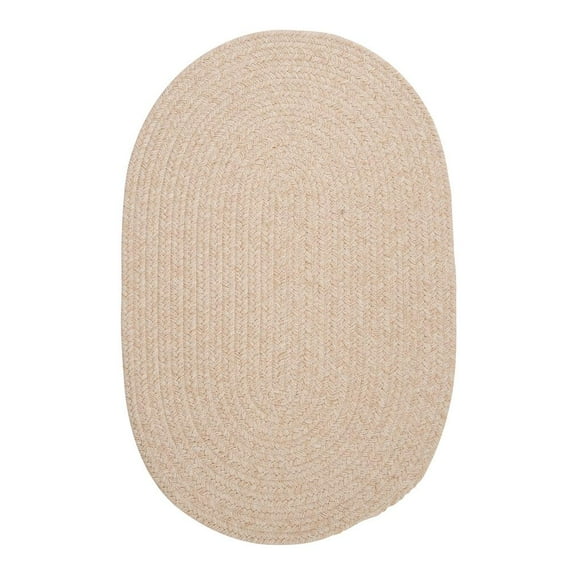 WL00R024X048 Bristol - Natural 2'x4' Rug, 75% Polypropylene/25% Wool - Oval.