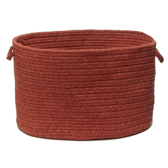 WL11A018X018 Bristol - Rosewood 18"x18"x12" Basket, 75% Polypropylene/25% Wool - Round.