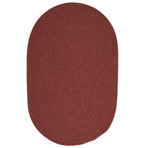 WL11R024X048 Bristol - Rosewood 2'x4' Rug, 75% Polypropylene/25% Wool - Oval.