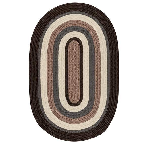 Colonial Mills 2' x 10' Brown and Gray Braided Reversible Runner Rug