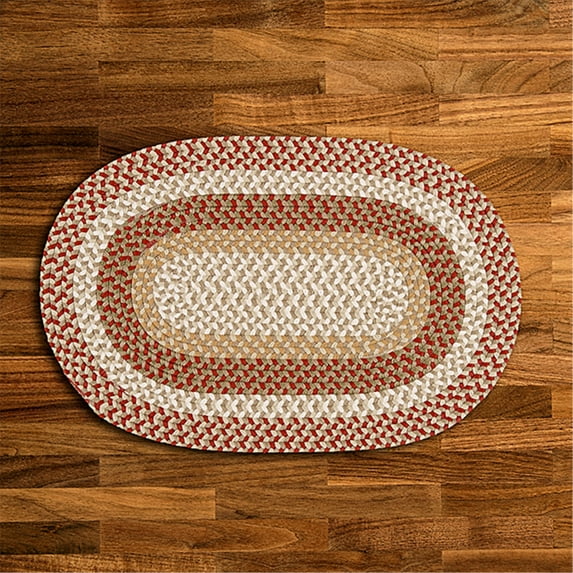 BU75R072X108 Burmingham - Red Barron 6'x9' Rug, 100% Polypropylene - Oval.
