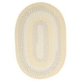 thumbnail image 1 of Colonial Mills 8' Yellow, White and Gray Reversible Round Handcrafted Area Throw Rug, 1 of 3