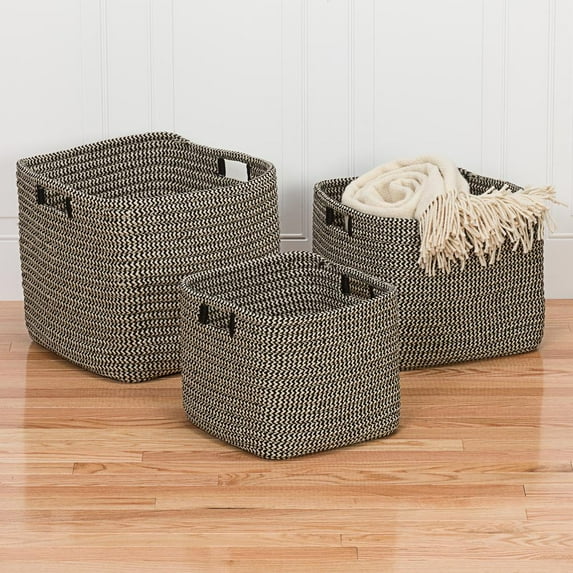 Colonial Mills Carter Indoor/Outdoor Basket - Black 12"x12"x10"